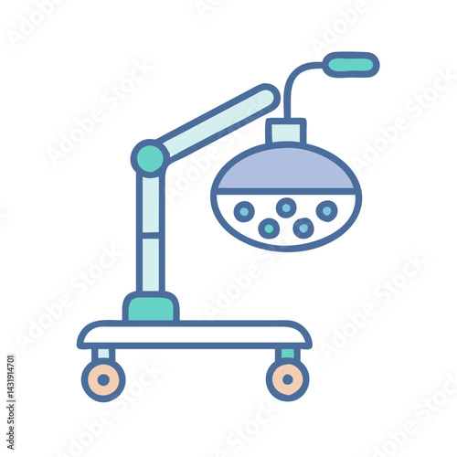 Medical exam light icon on black background vector