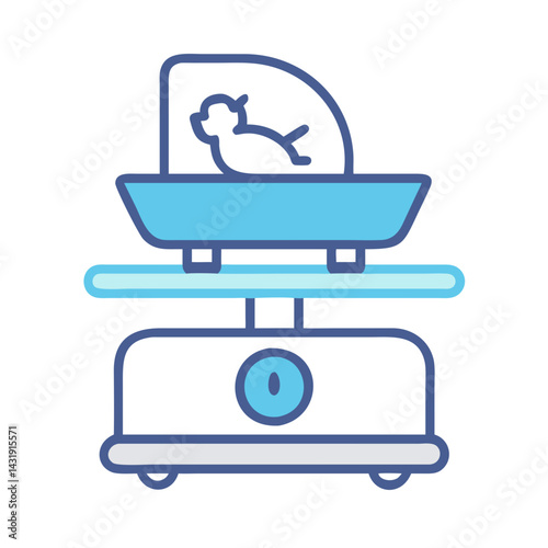 Icon of a food scale with a chicken
