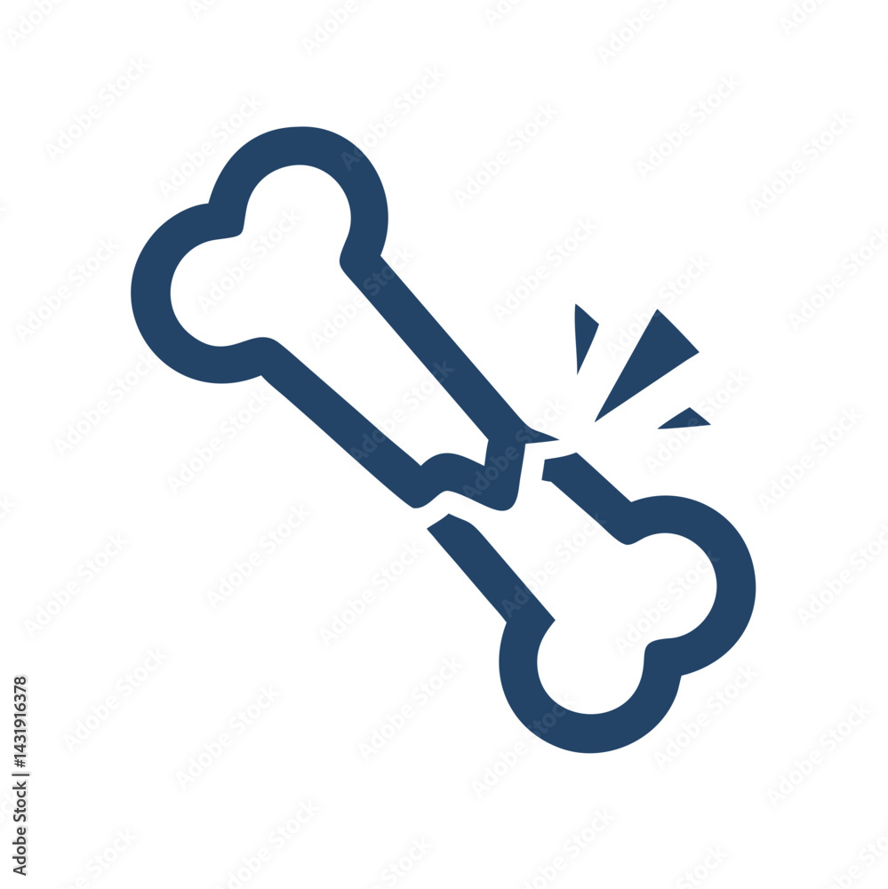 Broken Bone Fracture Icon Medical Healthcare Symbol Broken Bone Fracture Icon Medical Healthcare Symbol