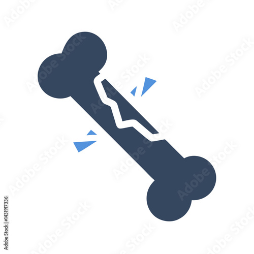 Broken Bone Illustration: Injury, Fracture, and Medical Concept