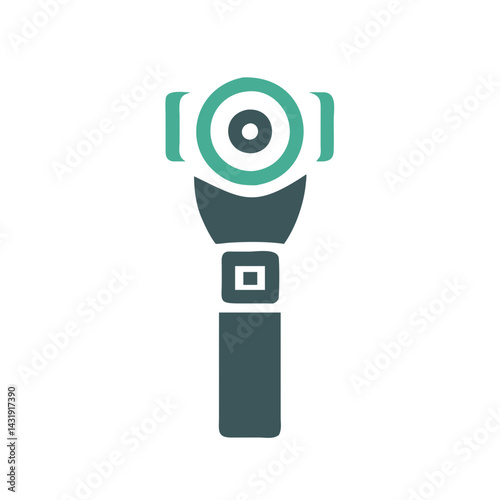 Ophthalmoscope diagnostic tool eye exam isolated vector illustration