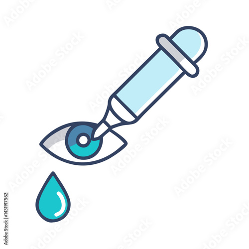 Eye Drops Illustration for Health and Wellness Concepts