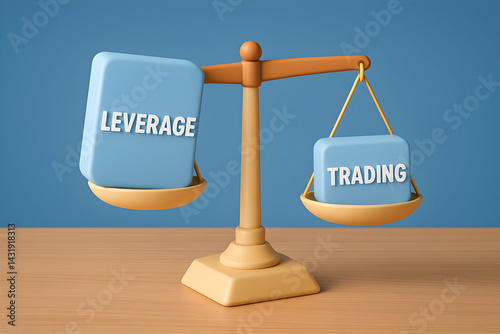 Obraz na płótnie Balance between trading and leverage concepts. w salonie