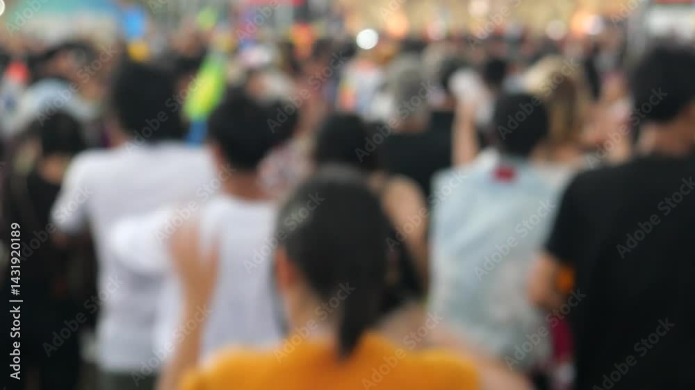 Electronic Dance Music and crowd of people during Songkran Festival in Bangkok. Electronic Dance Music and crowd of people during Songkran Festival in Bangkok.