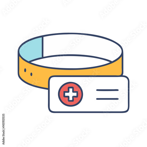 Medical Alert ID Bracelet Emergency Health Information Concept