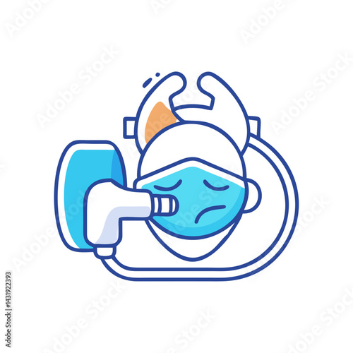 Sick Patient Receiving Oxygen Therapy - Health Concept