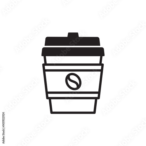 シンプルでかわいいコーヒーカップのアイコン