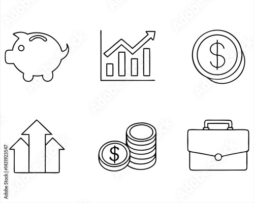 Investment icon set