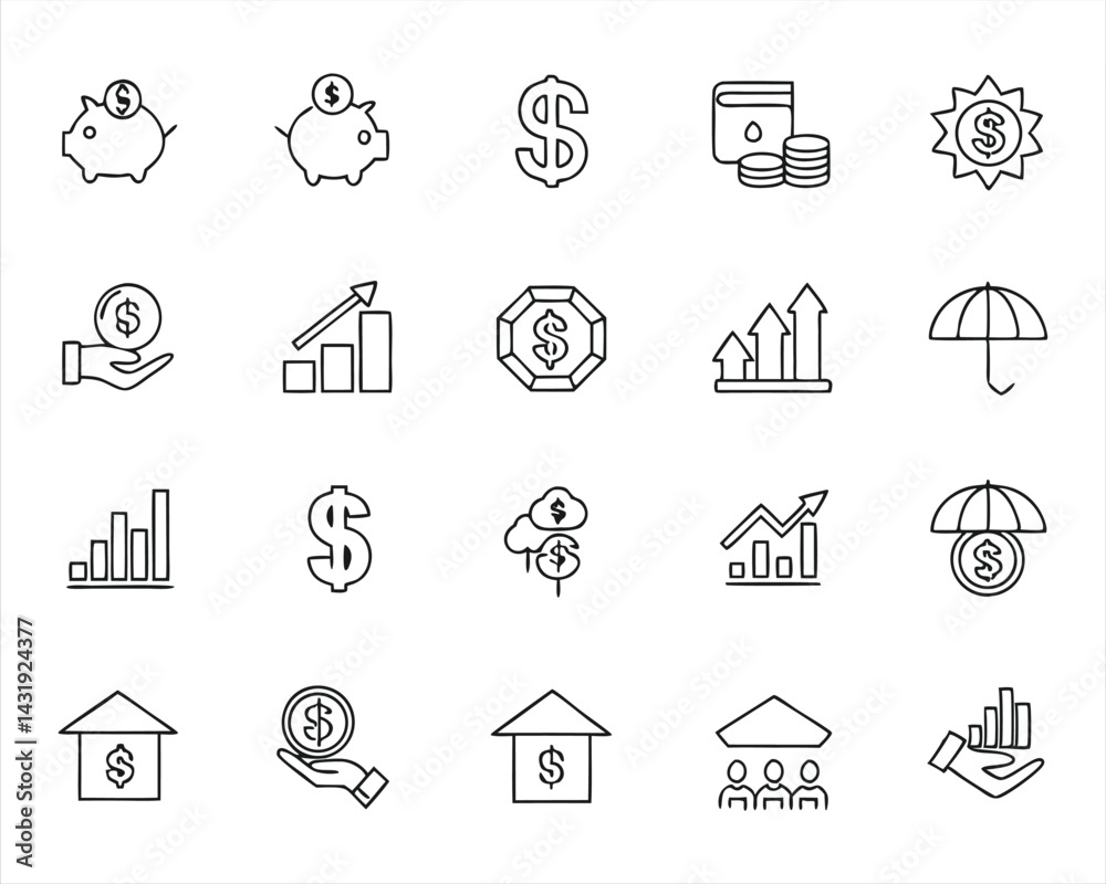 Investment icon set Investment icon set
