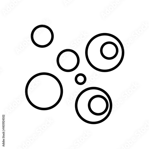 A playful dance of interconnected circles, a vibrant, abstract representation of unity and community, with bold black lines on a clean white background.