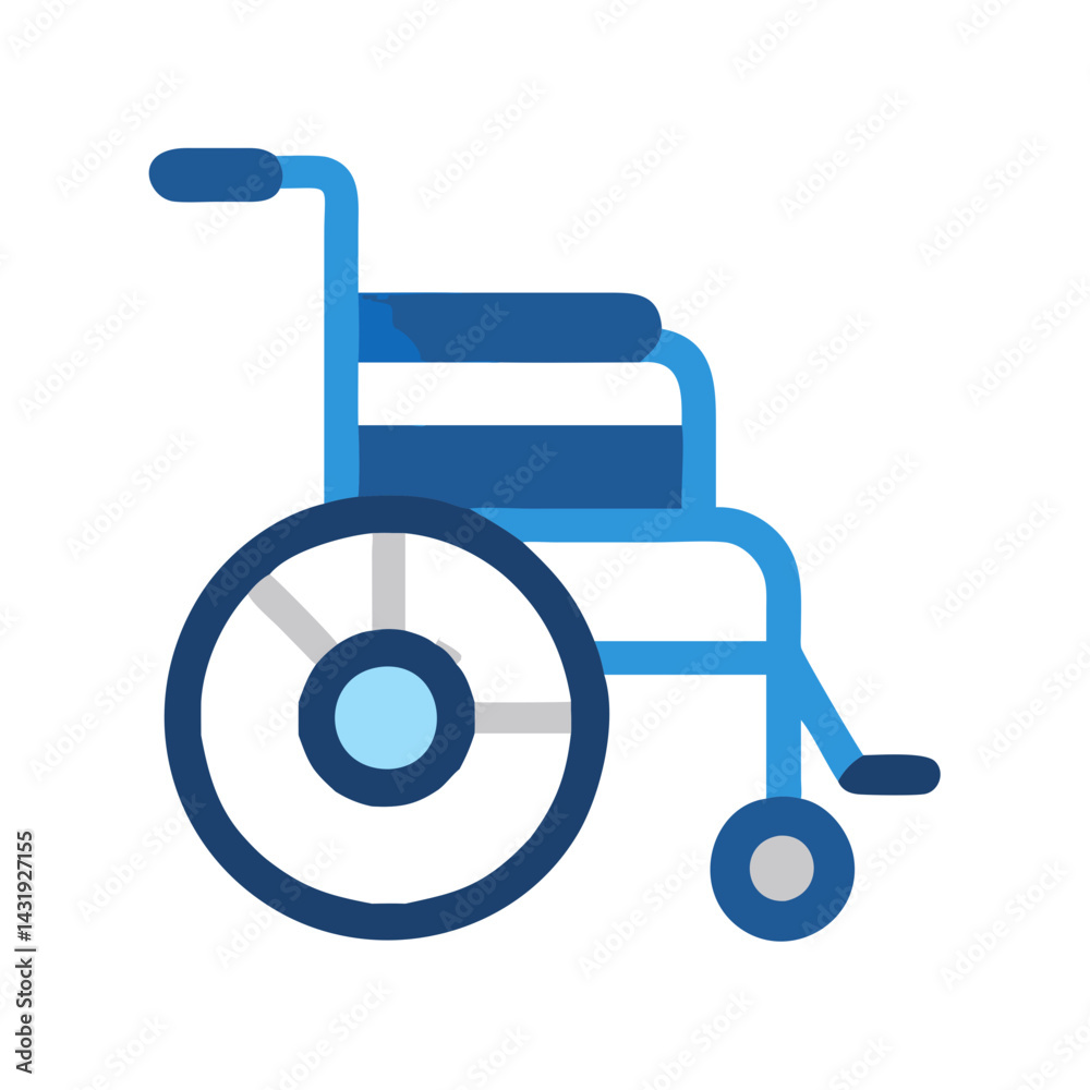 Blue Wheelchair Icon Symbol for Accessibility and Disability Blue Wheelchair Icon Symbol for Accessibility and Disability