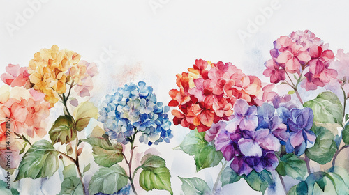 Wallpaper Mural Elegant wedding invitation card background . Minimal hand painted watercolor Hydrangea flowers texture template background. Design for wedding, vip cover, poster, rsvp moderncard.Valentine's Day Torontodigital.ca