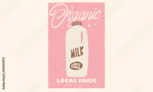 Beautiful wall frame artwork. Milk jar abstract modern painting. Milk jar and glass design for fashion, top, dress, graphics, slogan tee, posters and others.