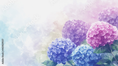 Wallpaper Mural Elegant wedding invitation card background . Minimal hand painted watercolor Hydrangea flowers texture template background. Design for wedding, vip cover, poster, rsvp moderncard.Valentine's Day

 Torontodigital.ca