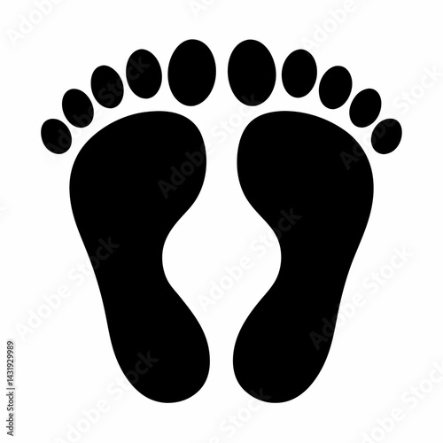 foot prints on white