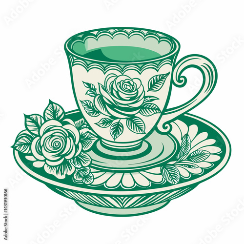 cup of tea with saucer