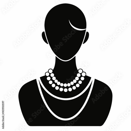 black and white necklace