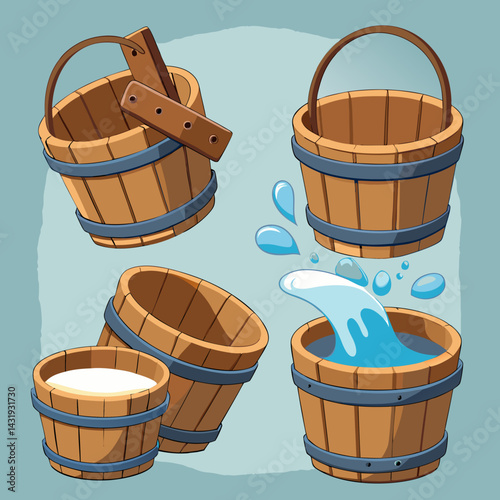 old wooden barrel