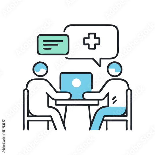 Virtual healthcare meeting using telemedicine or telehealth online