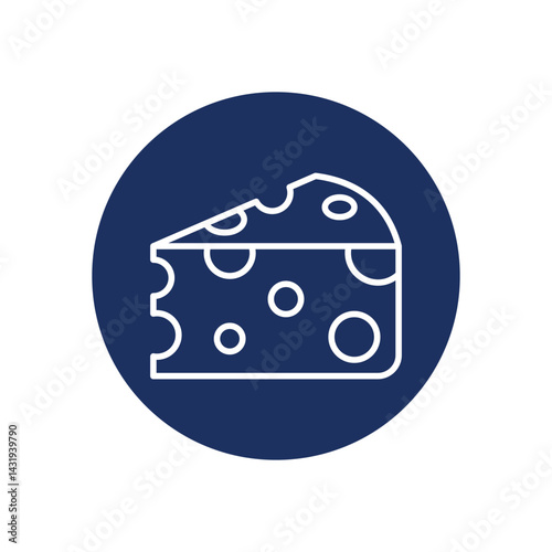 Cheese icon vector stock illustration