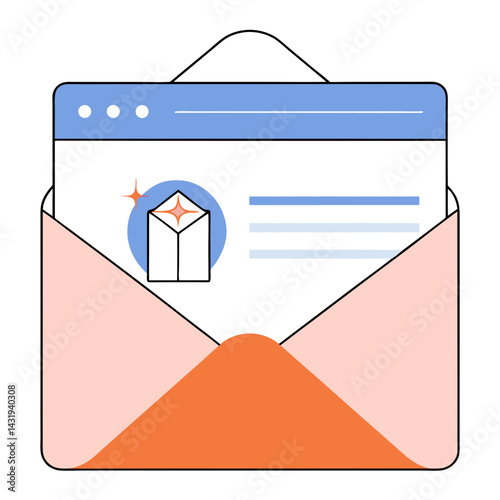 A sparkling digital message arrives in a warm, friendly email, ready to brighten your day with pastel colors and a clean design.