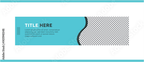 Cyan Blue LinkedIn Banner Template | Editable Social Media Header Design
