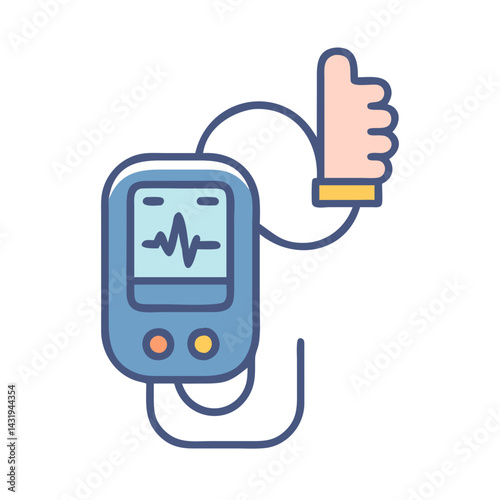 Wearable Health Monitor with a Thumbs Up Sign