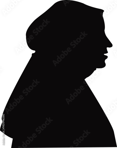 a woman head silhouette vector