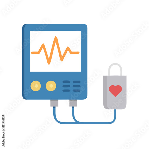 Heart Monitor Connected to Blood Bag for Medical Use
