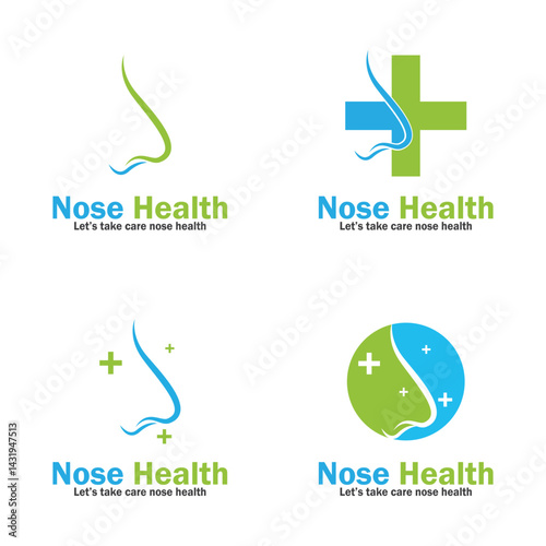 nose health care icon vector illustration template design