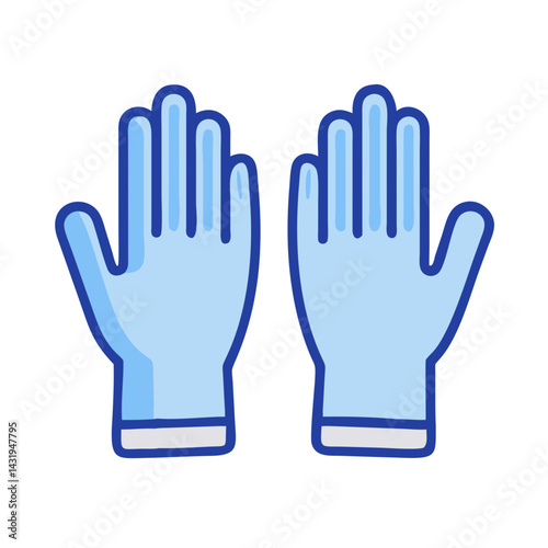 Protective Surgical Gloves Vector Icon for medical safety