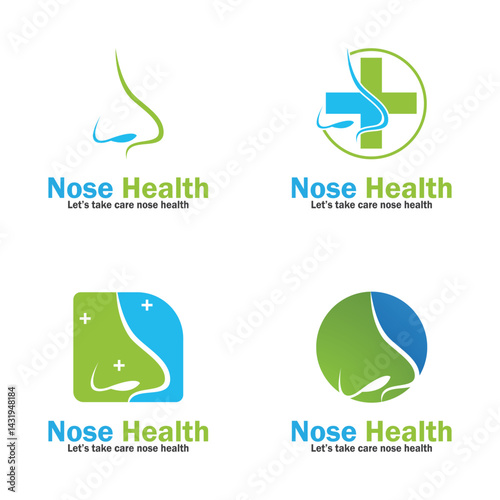 nose health care icon vector illustration template design