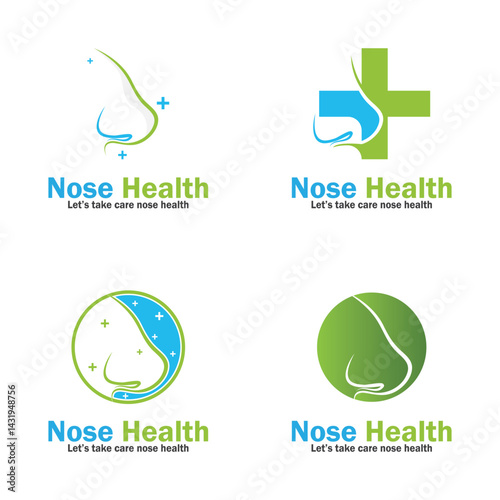 nose health care icon vector illustration template design