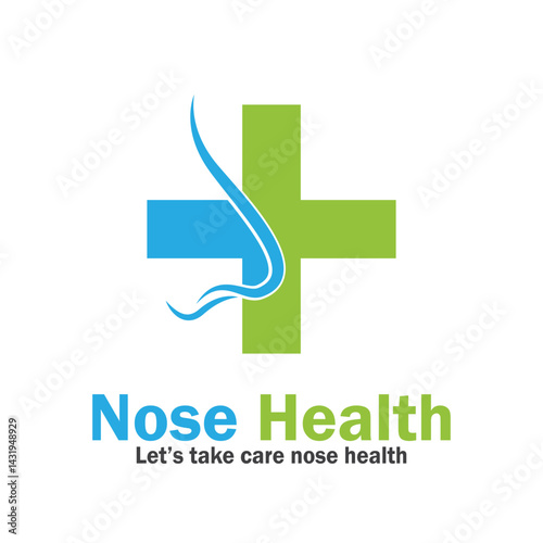 nose health care icon vector illustration template design