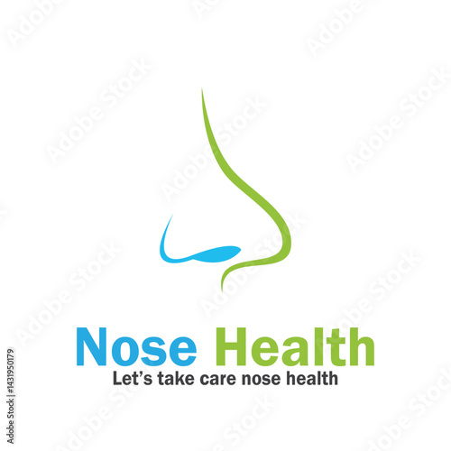 nose health care icon vector illustration template design