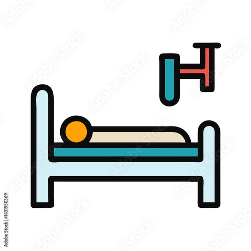 Patient resting in hospital bed with IV drip