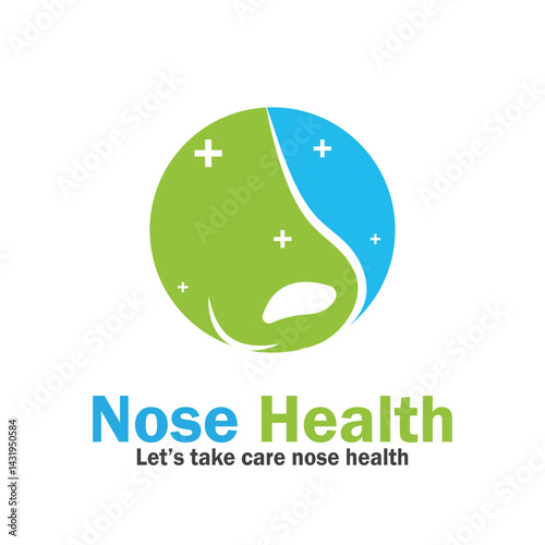 nose health care icon vector illustration template design