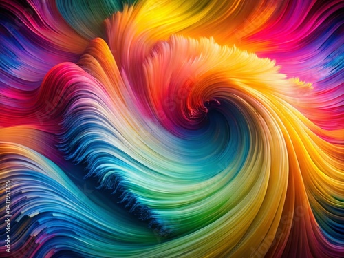 Vibrant Wave Patterns: Mesmerizing Colorful Abstract Portrait Background