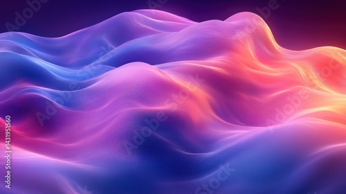 Wallpaper Mural Vibrant hues blend seamlessly, evoking a dreamy atmosphere in this captivating art piece Torontodigital.ca