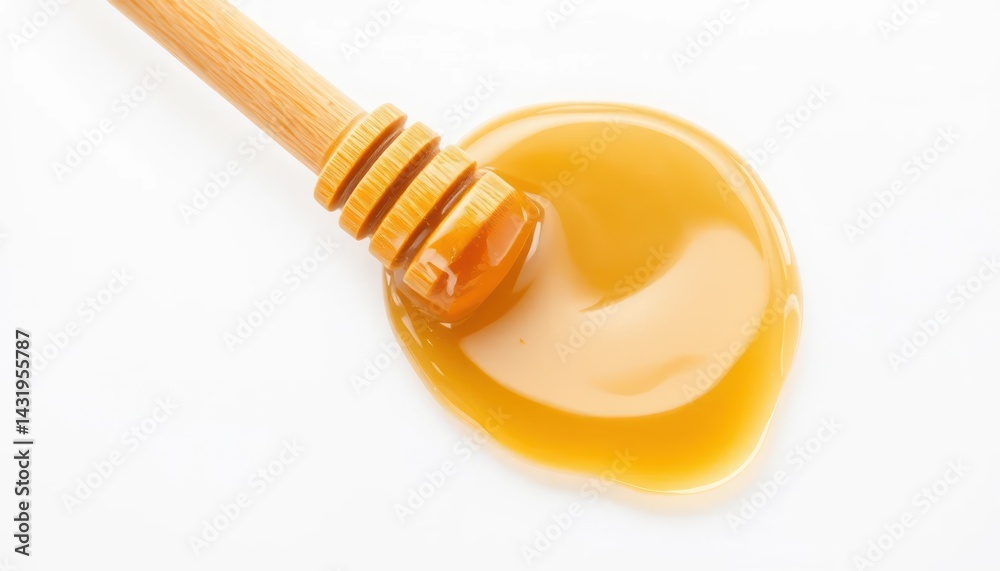 Honey Drizzle on White Background Honey Drizzle on White Background
