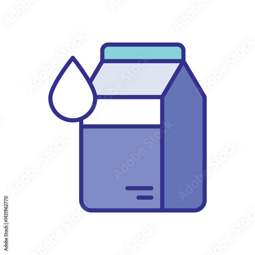 Packaging Milk icon vector stock illustration
