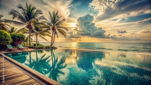 Vintage Hua Hin Spa Resort  Relaxing Tropical Beach Pool Scene