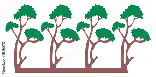 Oak Tree collection with realistic style