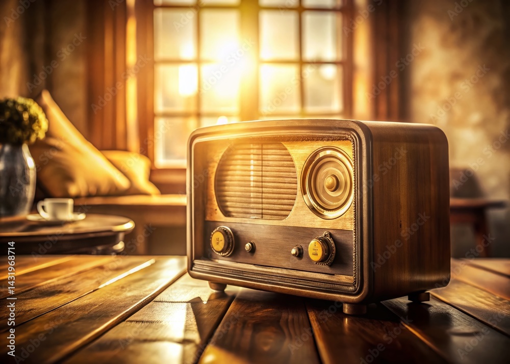 Vintage Radio Broadcast, Retro Audio Equipment, Old Time Radio, Antique Wireless, Classic Receiver