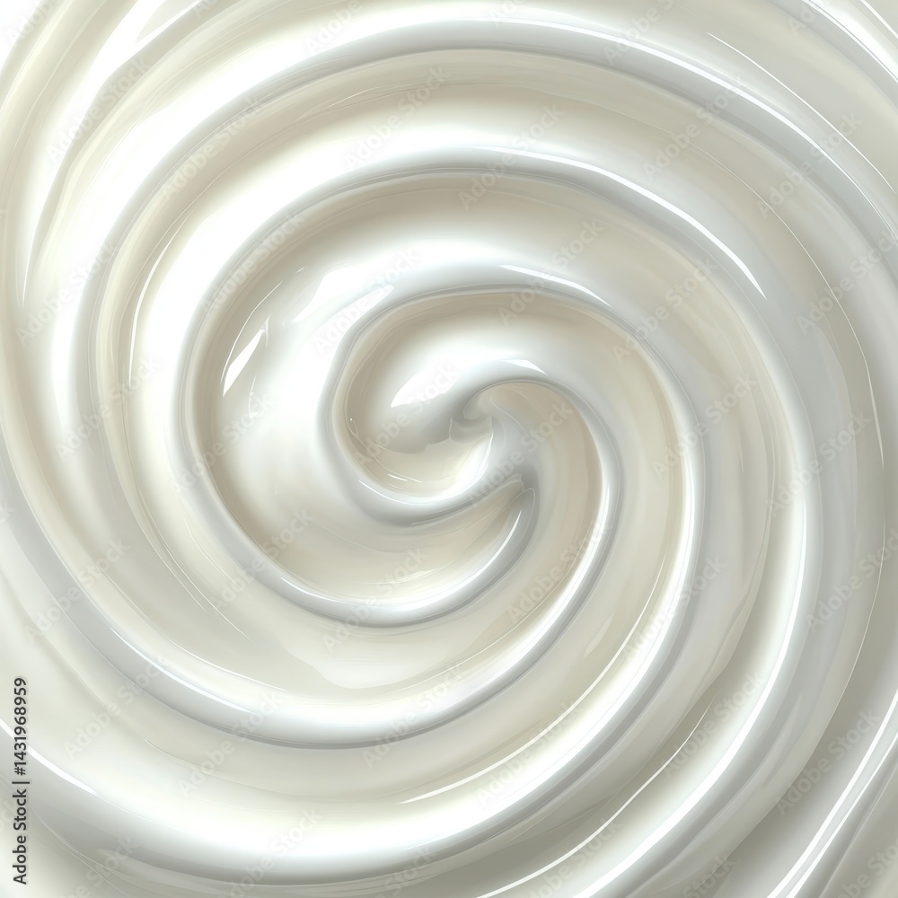 Swirl of creamy texture close up view Swirl of creamy texture close up view