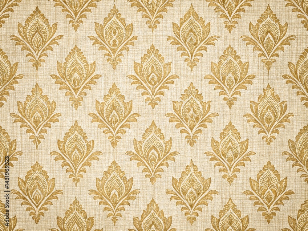 Vintage Risotto Pattern: Beige Fabric Textile Print for Home Decor