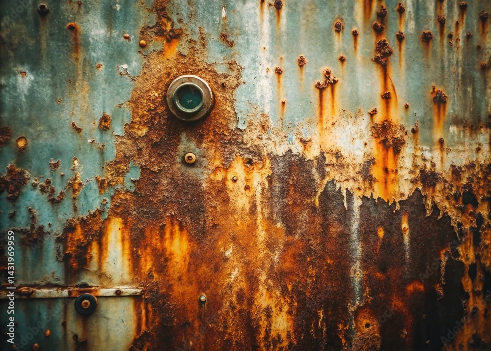 Vintage Rusty Metal Texture: Vertical 4K Stock Video Footage