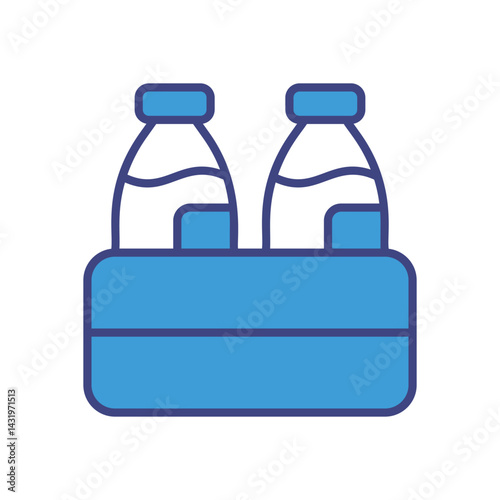 Milk Case icon vector stock illustration