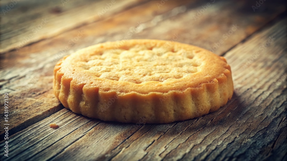 Vintage Style Isolated Shortbread Cookie Photo - Rustic Bakery Background