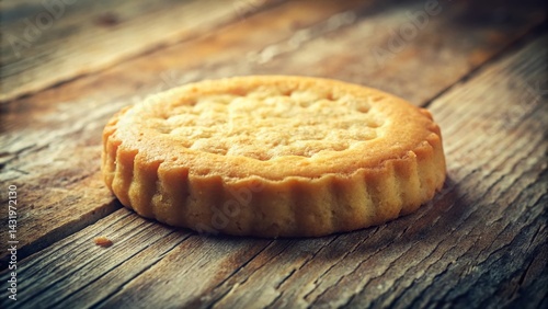 Obraz na płótnie Vintage Style Isolated Shortbread Cookie Photo - Rustic Bakery Background w salonie